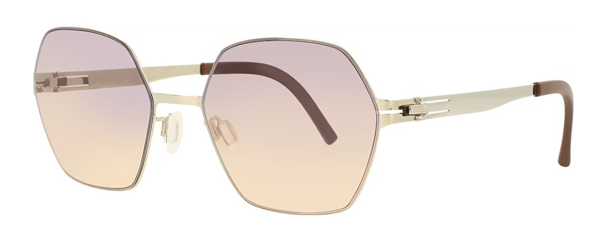 Gold metal sunglasses with gradient lenses and minimalist frame design – mcculley optix gallery